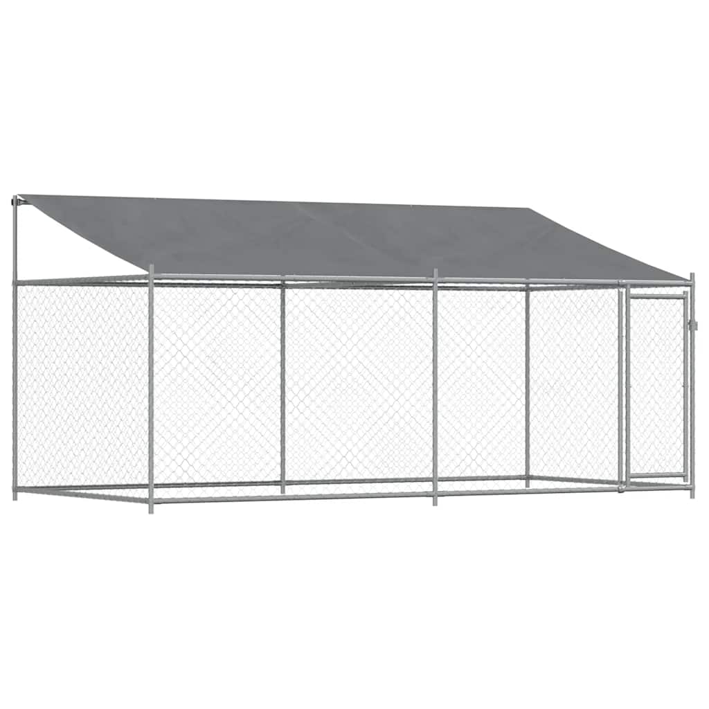 Large Dog Kennel Run Galvanised Steel 4x2x2m | Simpledeals