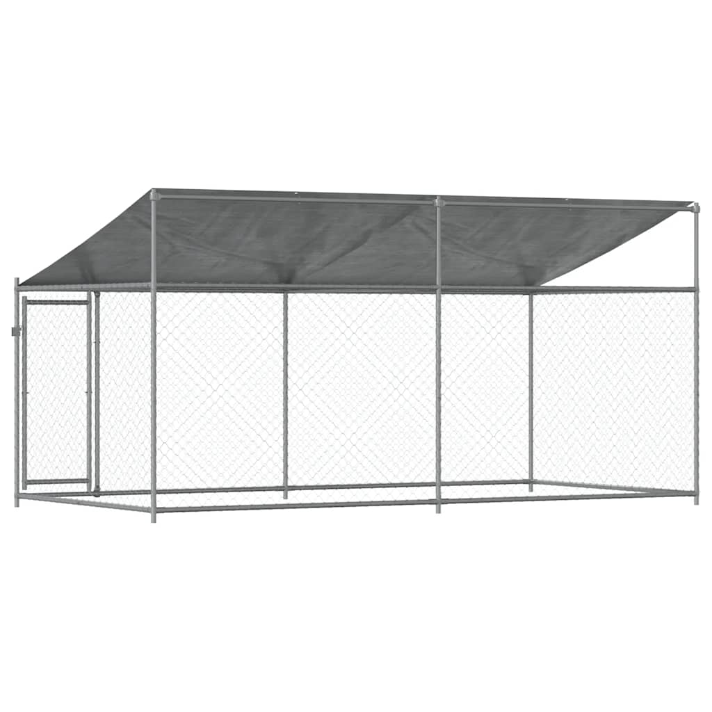 Large Dog Kennel Run Galvanised Steel 4x2x2m | Simpledeals