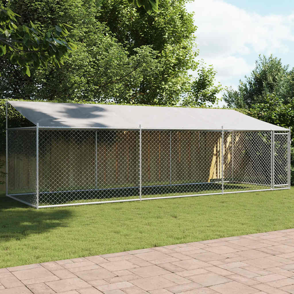 Large Outdoor Dog Kennel Run Galvanised Steel 6x2m | Simpledeals