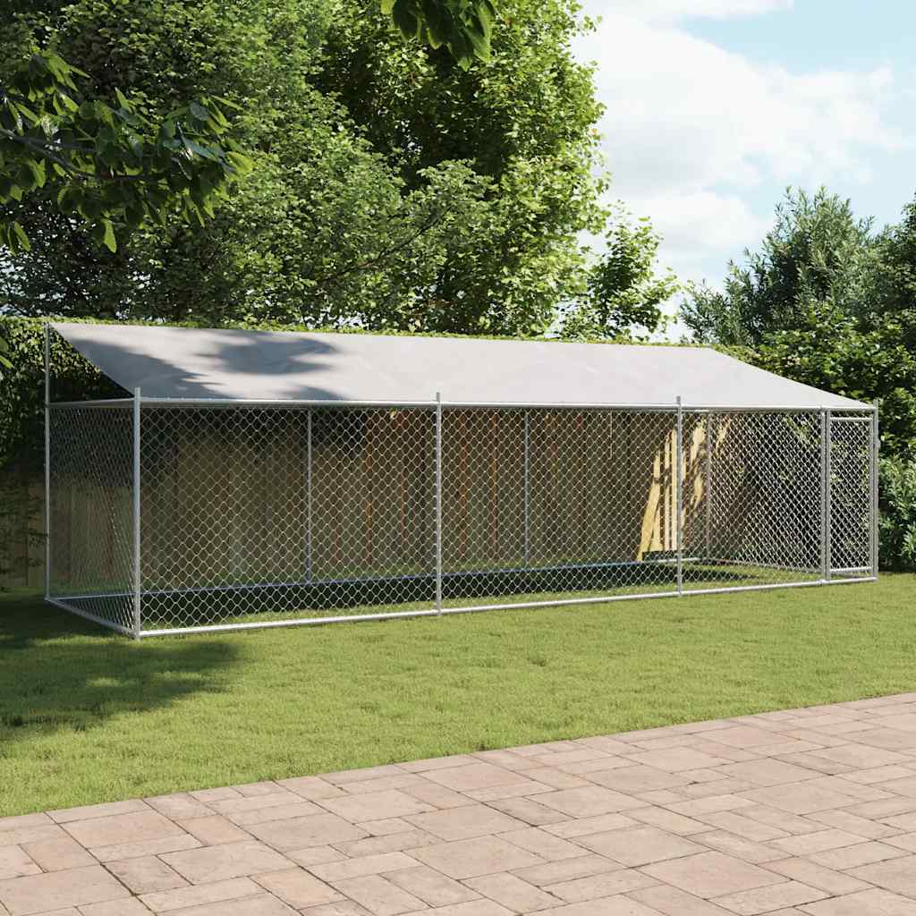 Large Outdoor Dog Kennel Run Galvanised Steel 6x2m | Simpledeals