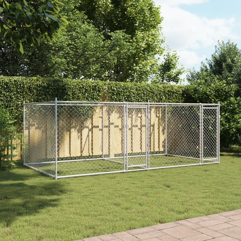 Large Galvanised Steel Dog Cage Outdoor Run | Simpledeals