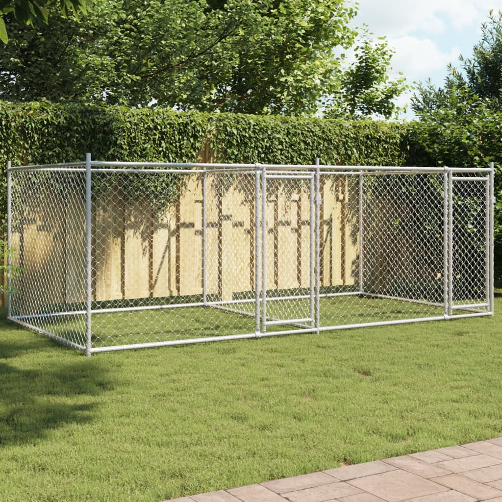 Large Galvanised Steel Dog Cage Outdoor Run | Simpledeals