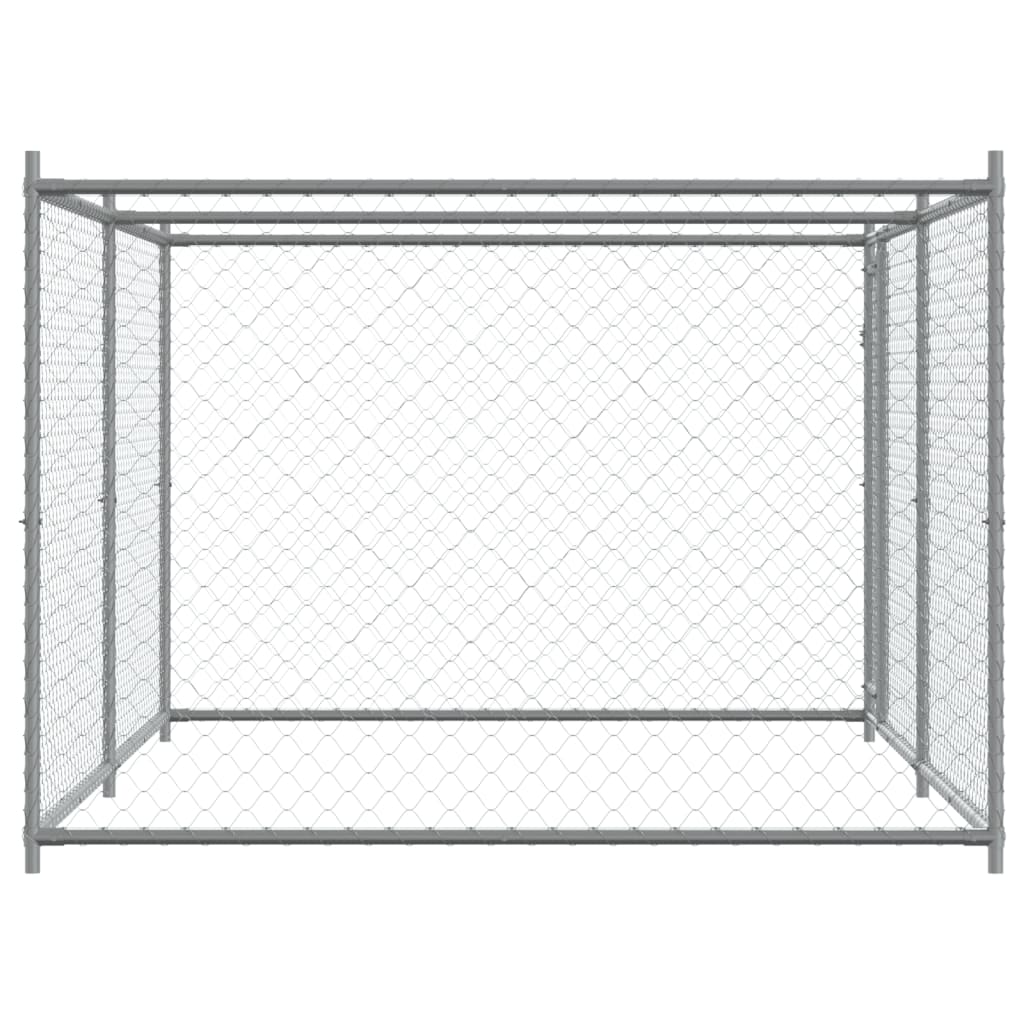 Large Dog Kennel Run Galvanised Steel 4x2m | Simpledeals