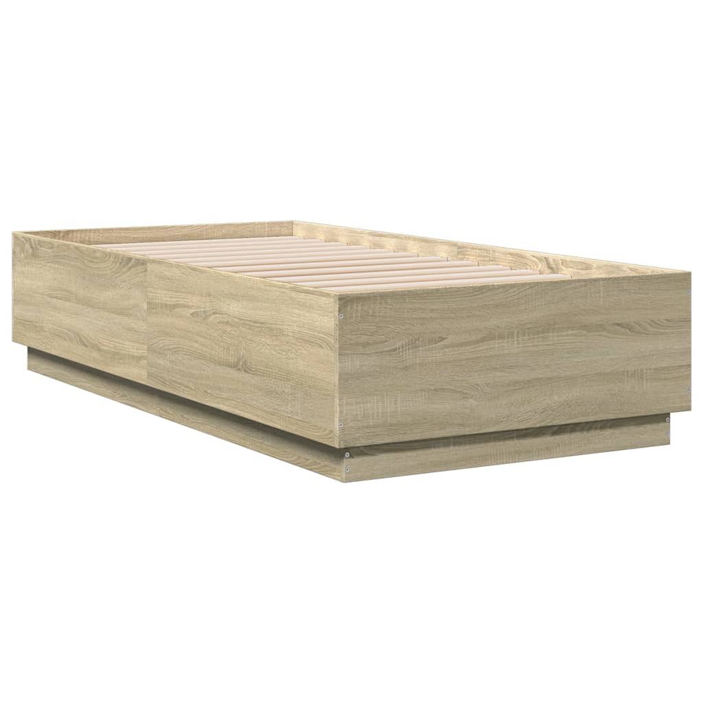 Bed Frame Sonoma Oak Engineered Wood Sigle Size