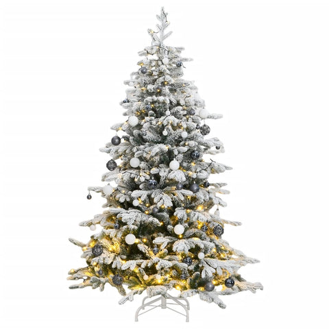 Artificial Hinged Christmas Tree - 300 LEDs, Ball Set (180 cm)
