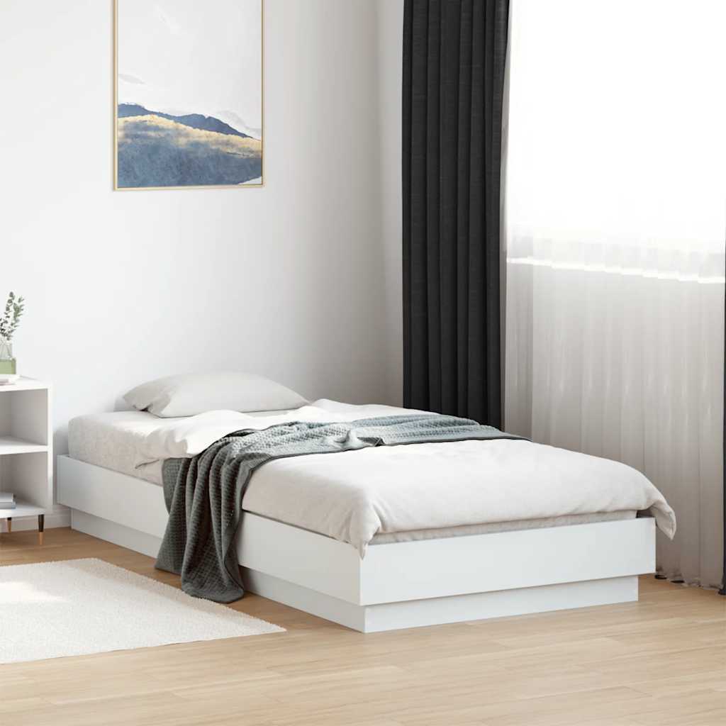 Bed Frame White Engineered Wood | Simple Dea;s