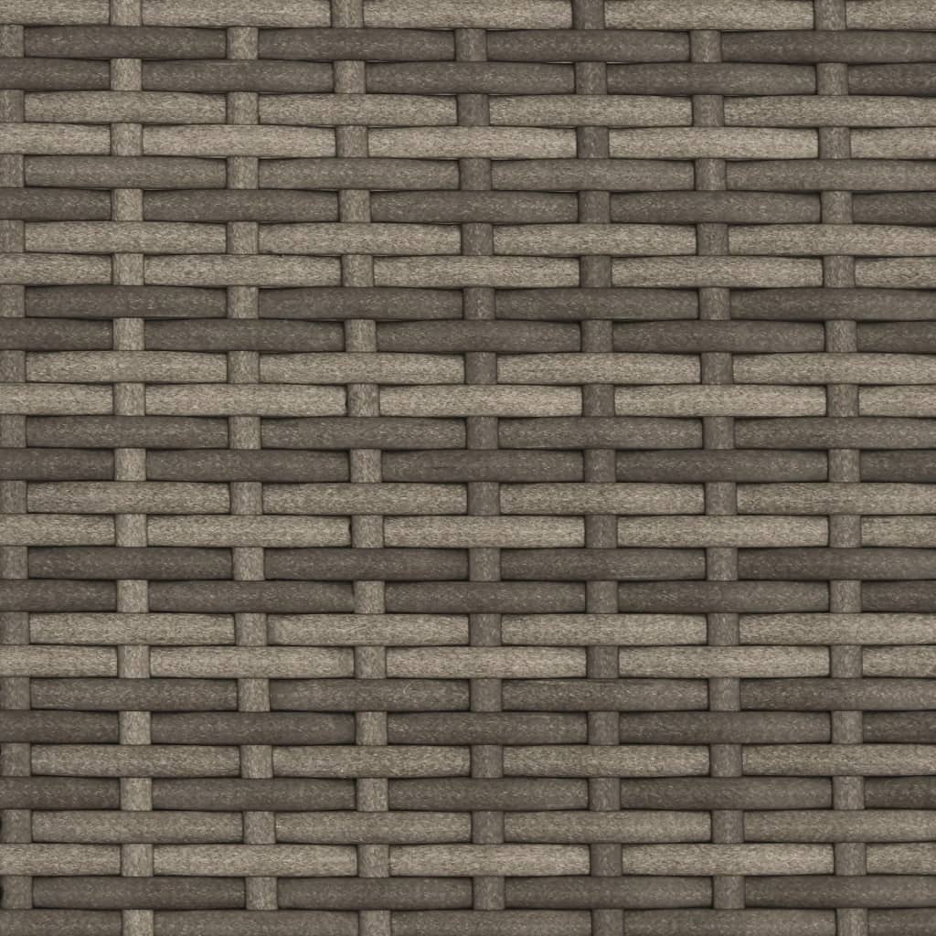 Garden Sofa 2-Seater with Stools Grey Poly Rattan, Grey colour