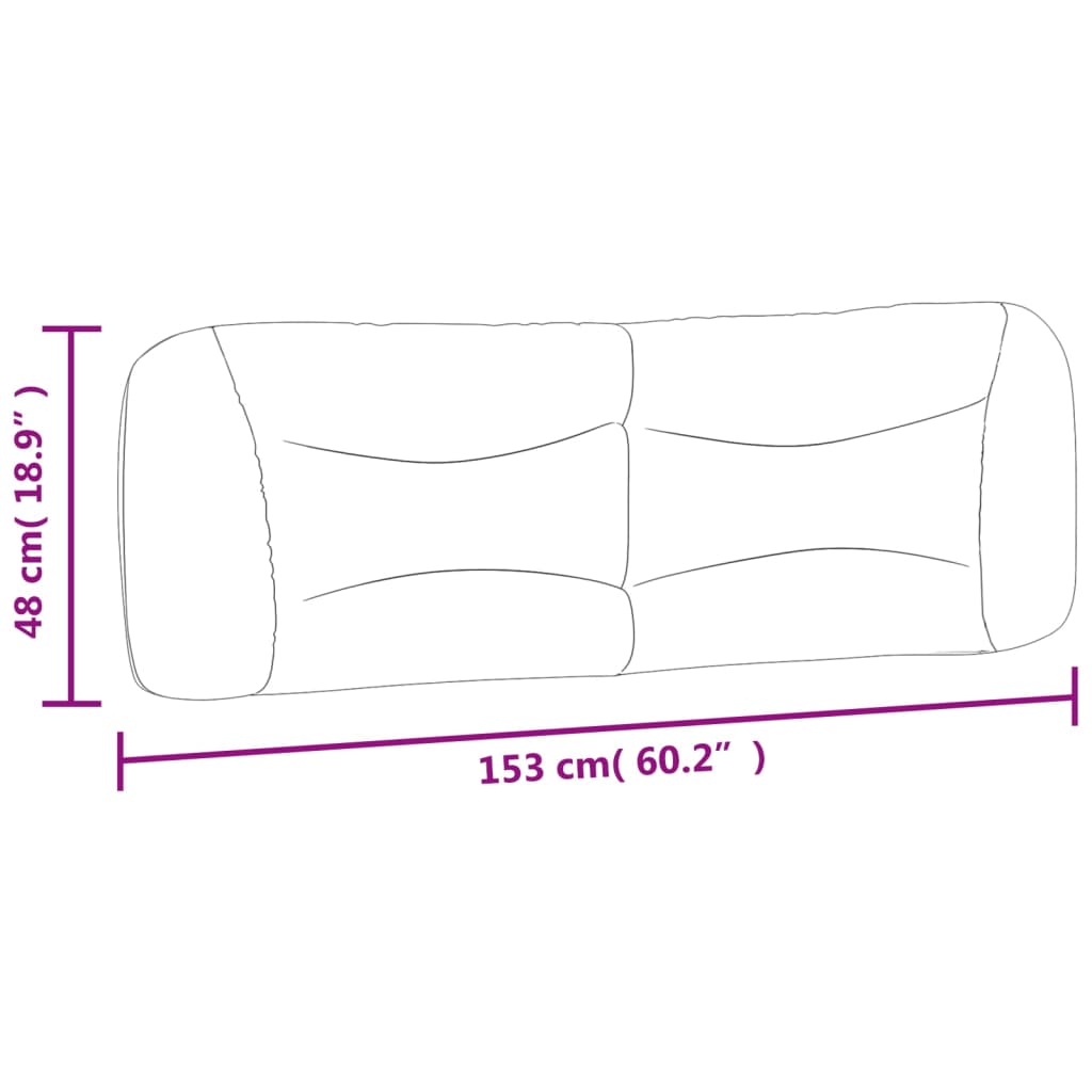 Headboard Cushion Black 153 cm