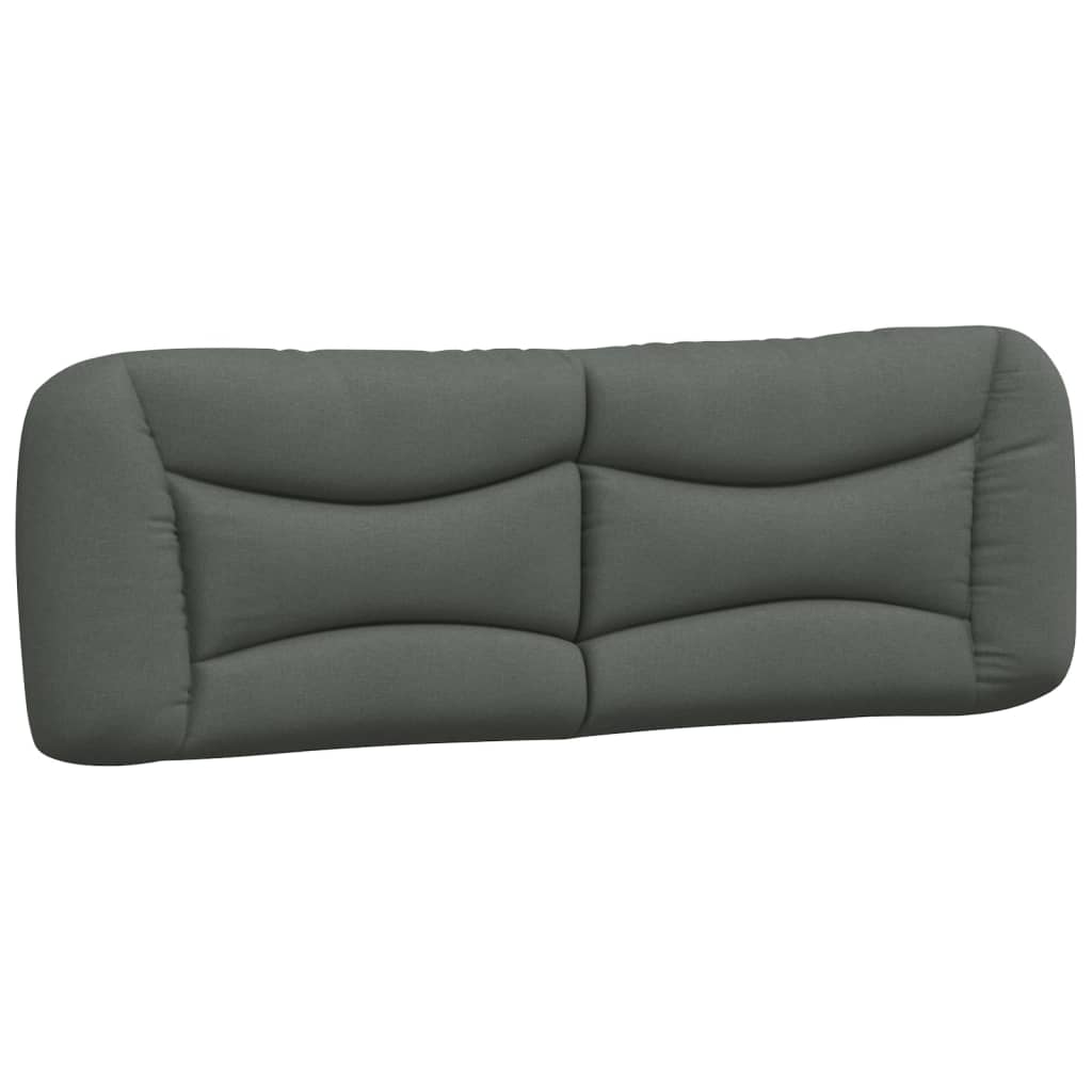 Queen Size Fabric Bed Frame with Headboard Dark Grey\Black