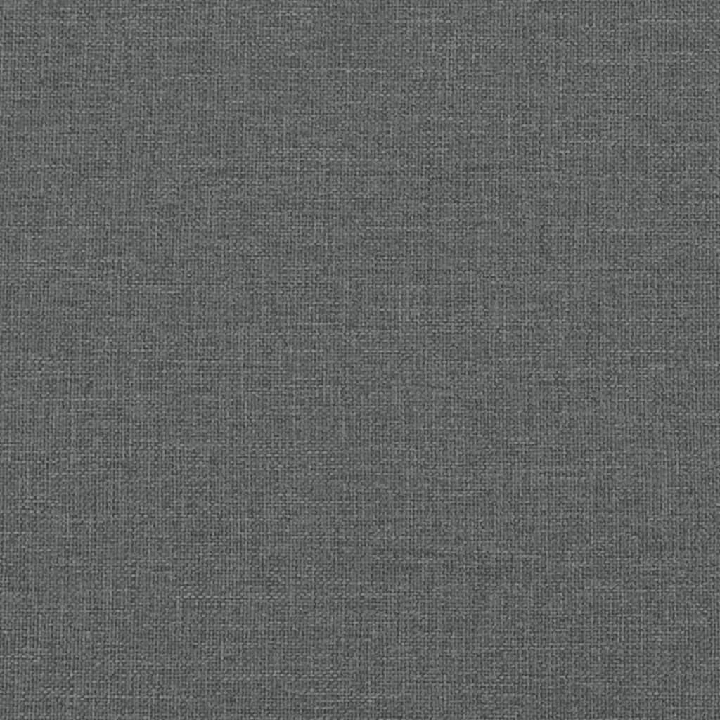 Queen Size Fabric Bed Frame with Headboard Dark Grey\Black