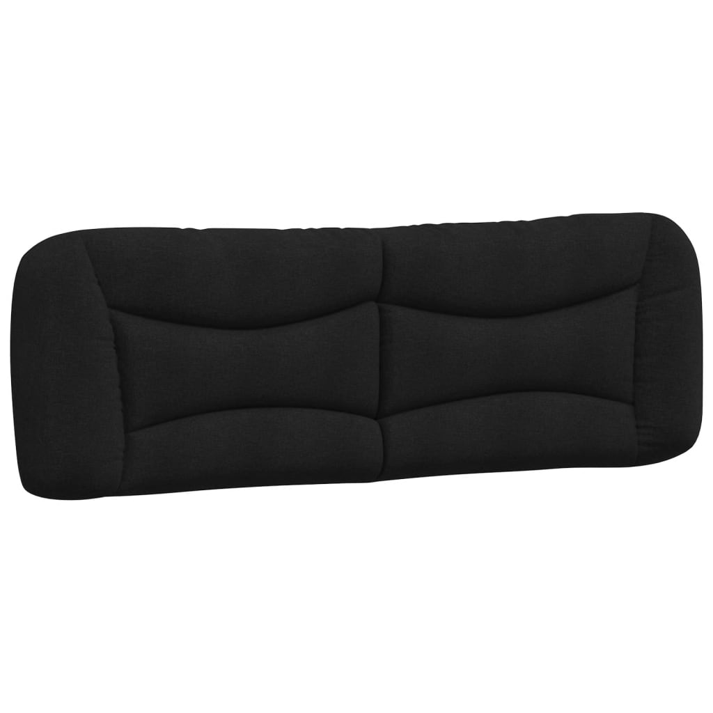 Queen Size Fabric Bed Frame with LED Lights Black/Grey