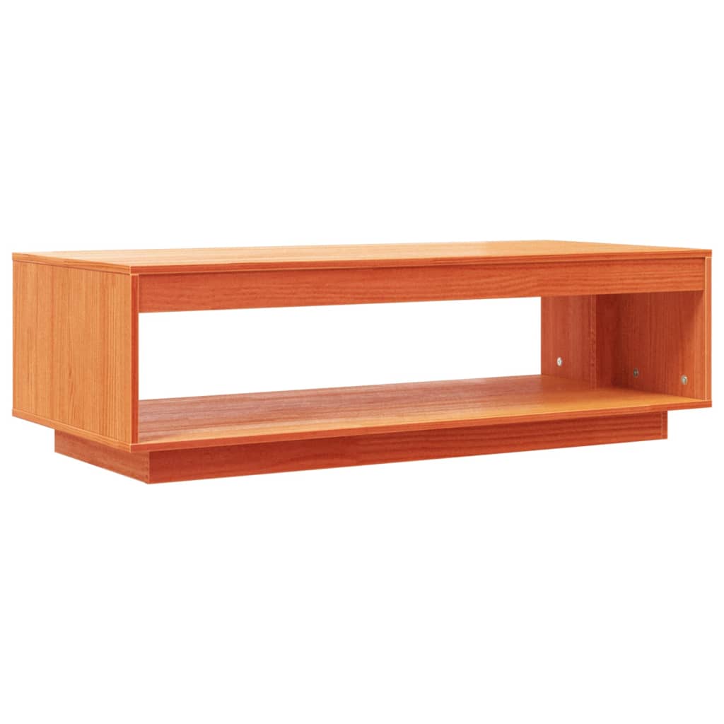 Brown colour - Coffee Table Wax Brown Solid Wood Pine