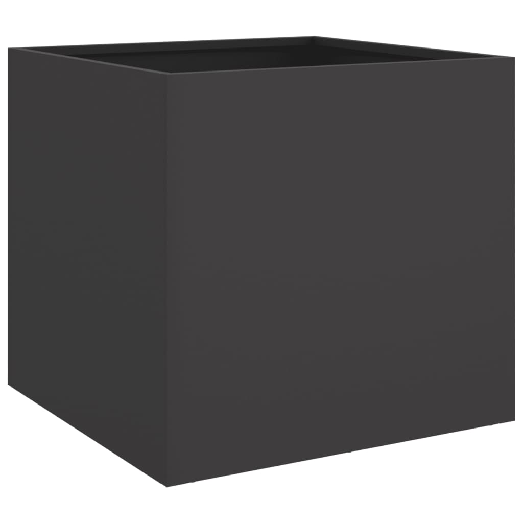 Steel Garden Planters Set of 2 Black 49cm | Simpledeals