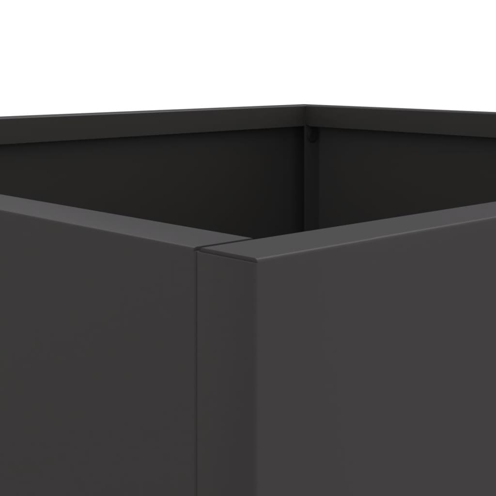 Steel Garden Planters Set of 2 Black 49cm | Simpledeals