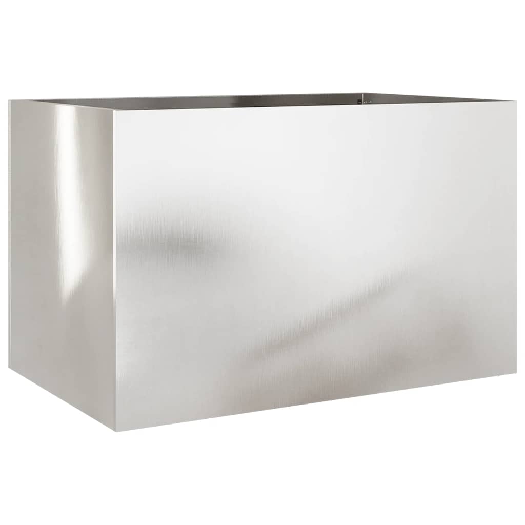 Silver colour - Planter Silver 62x40x39 cm Stainless Steel
