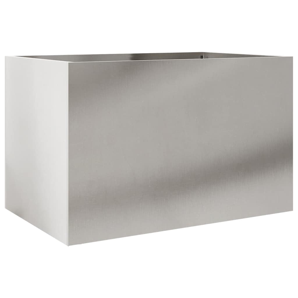 Planter Silver 62x40x39 cm Stainless Steel | Silver colour
