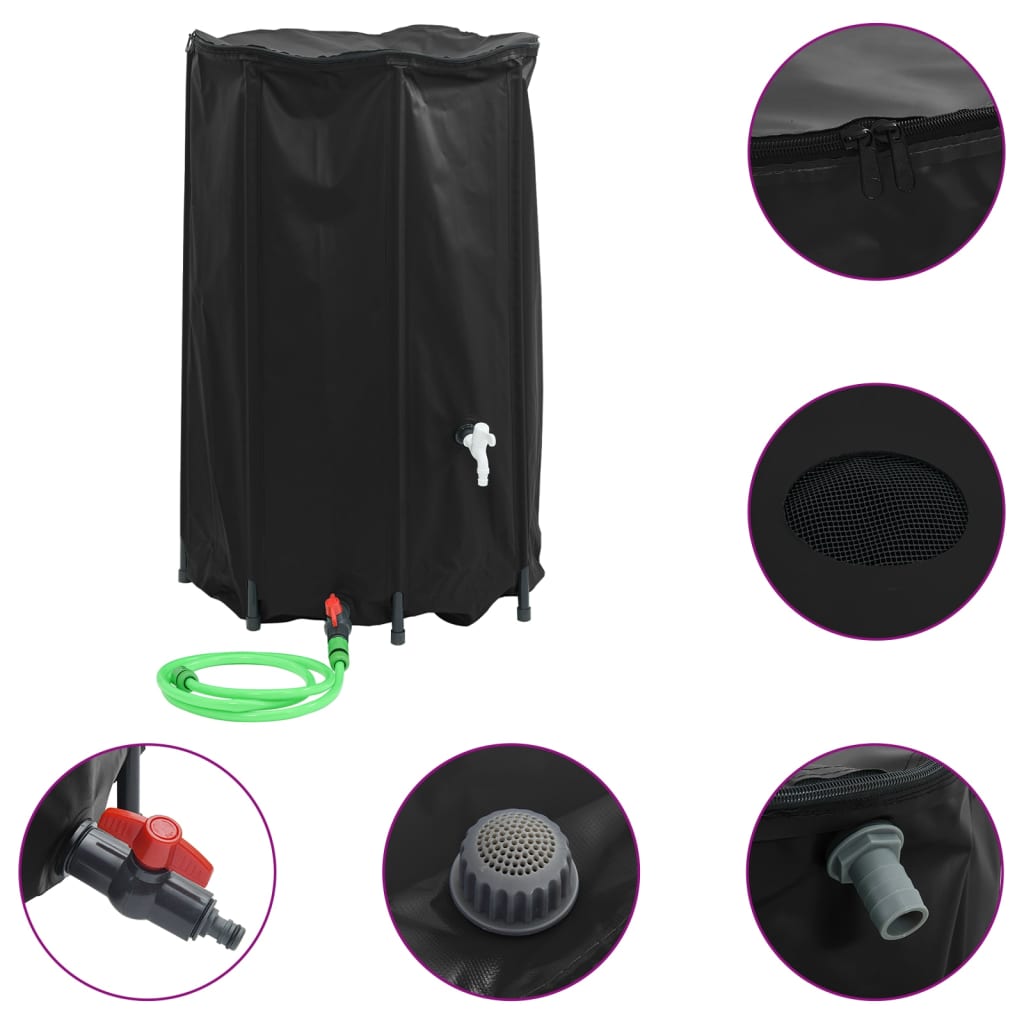 Watering & Irrigation - Water Tank with Tap Foldable 500 L PVC