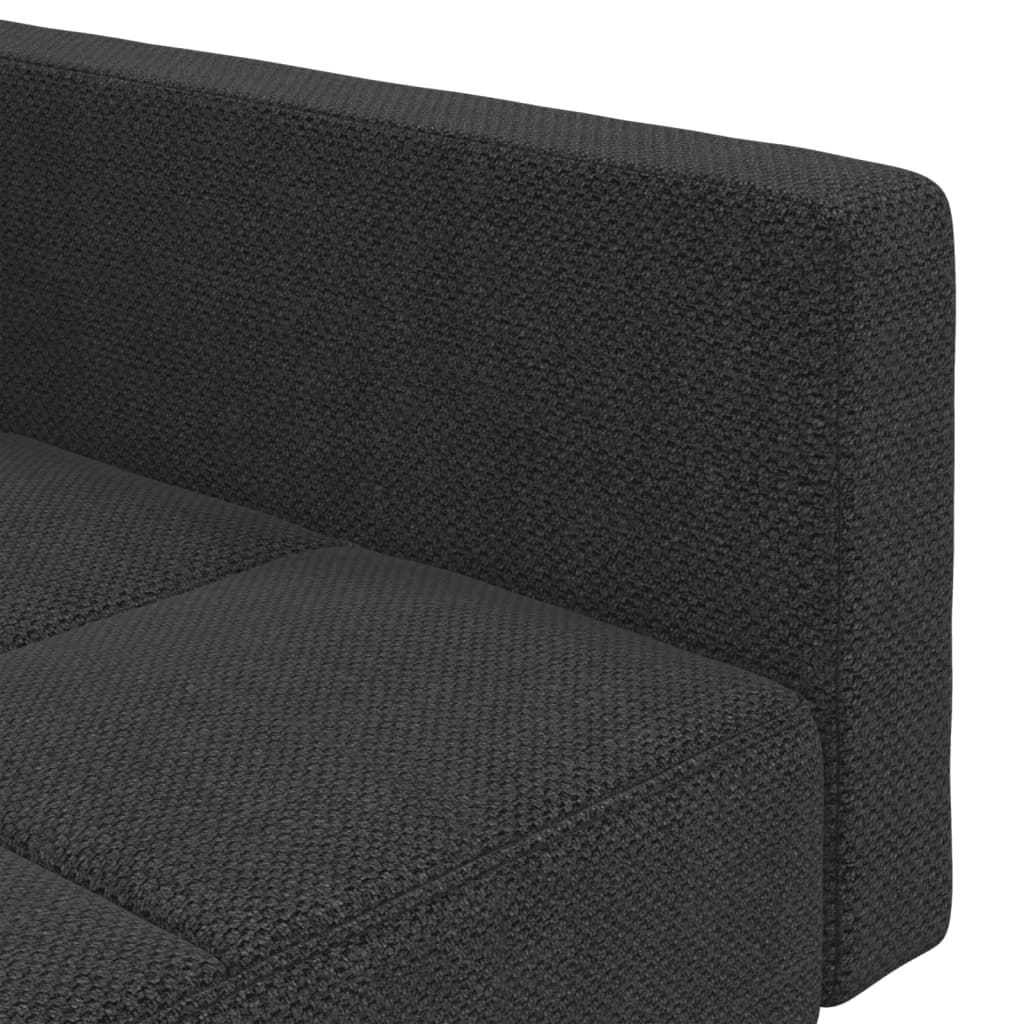 2-Seater Sofa Bed with Two Pillows Dark Grey