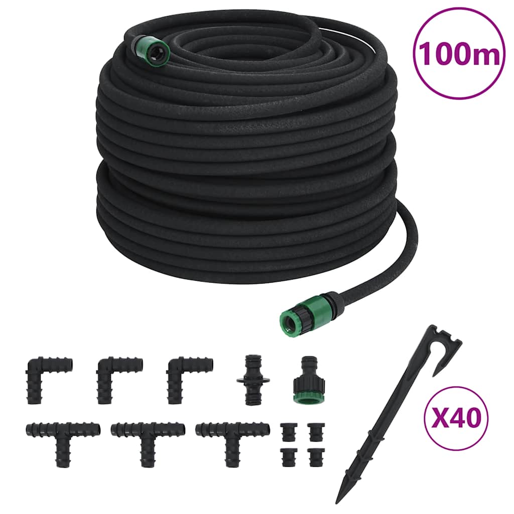 100m Rubber Soaker Hose Garden Irrigation | Simpledeals