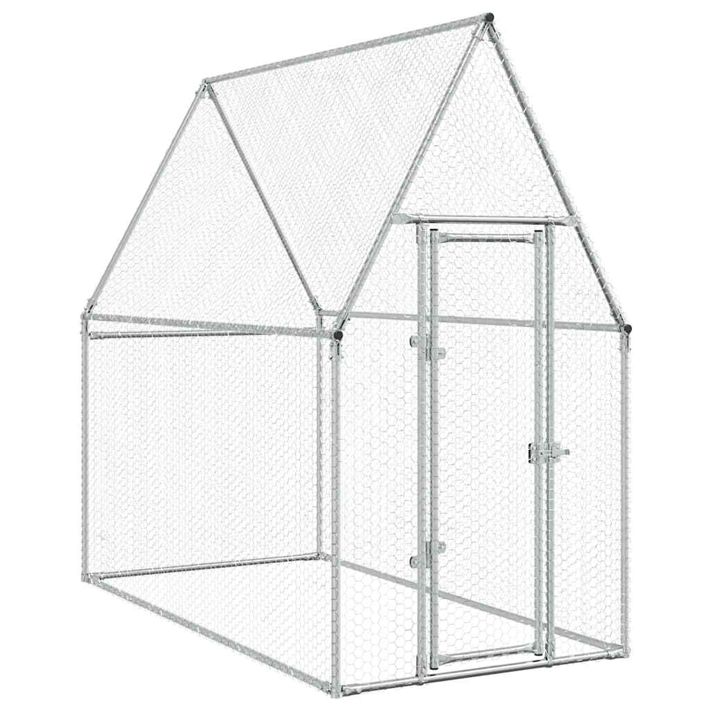 Walk-In Chicken Cage Galvanised Steel 200x100cm | Simpledeals