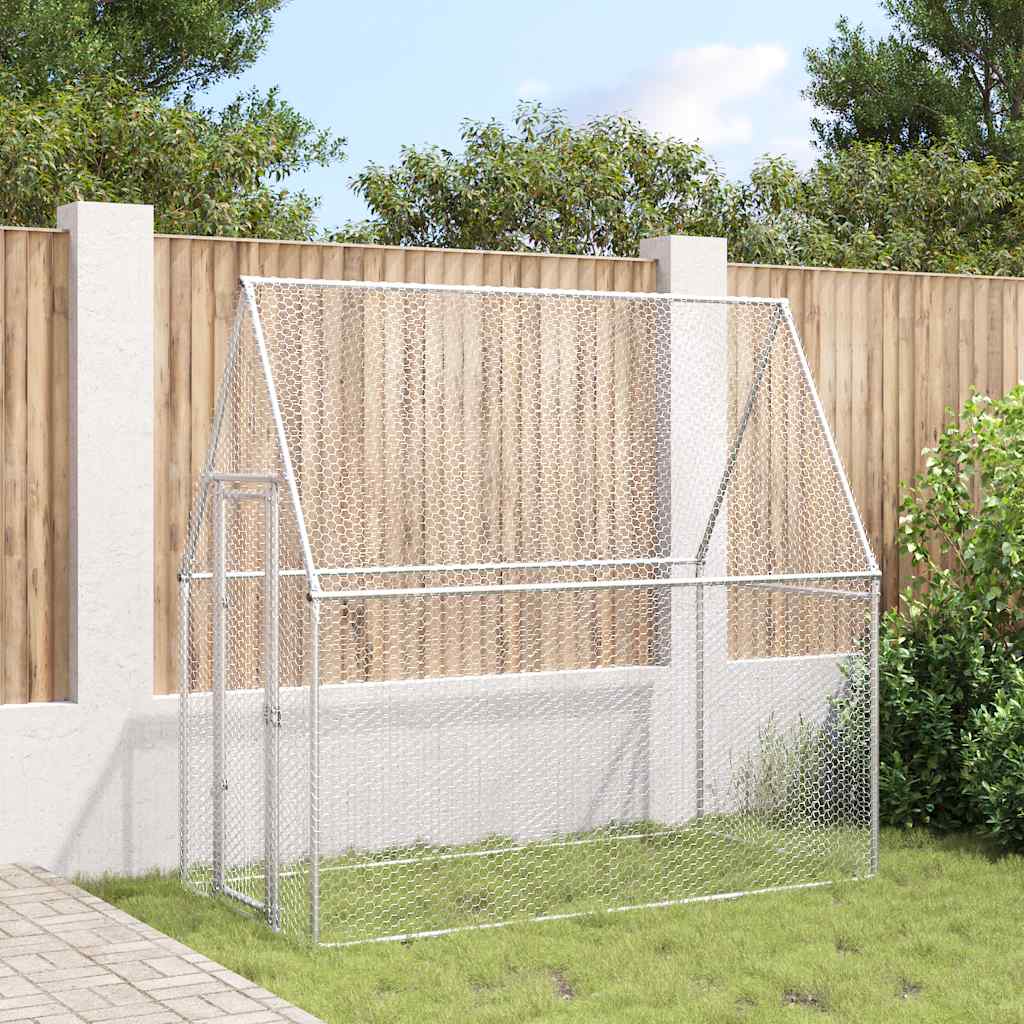 Walk-In Chicken Cage Galvanised Steel 200x100cm | Simpledeals