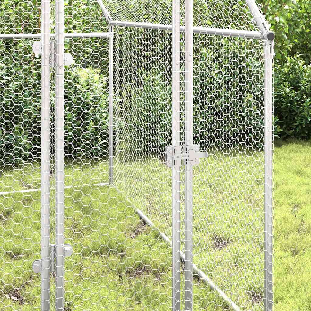 Walk-In Chicken Cage Galvanised Steel 200x100cm | Simpledeals