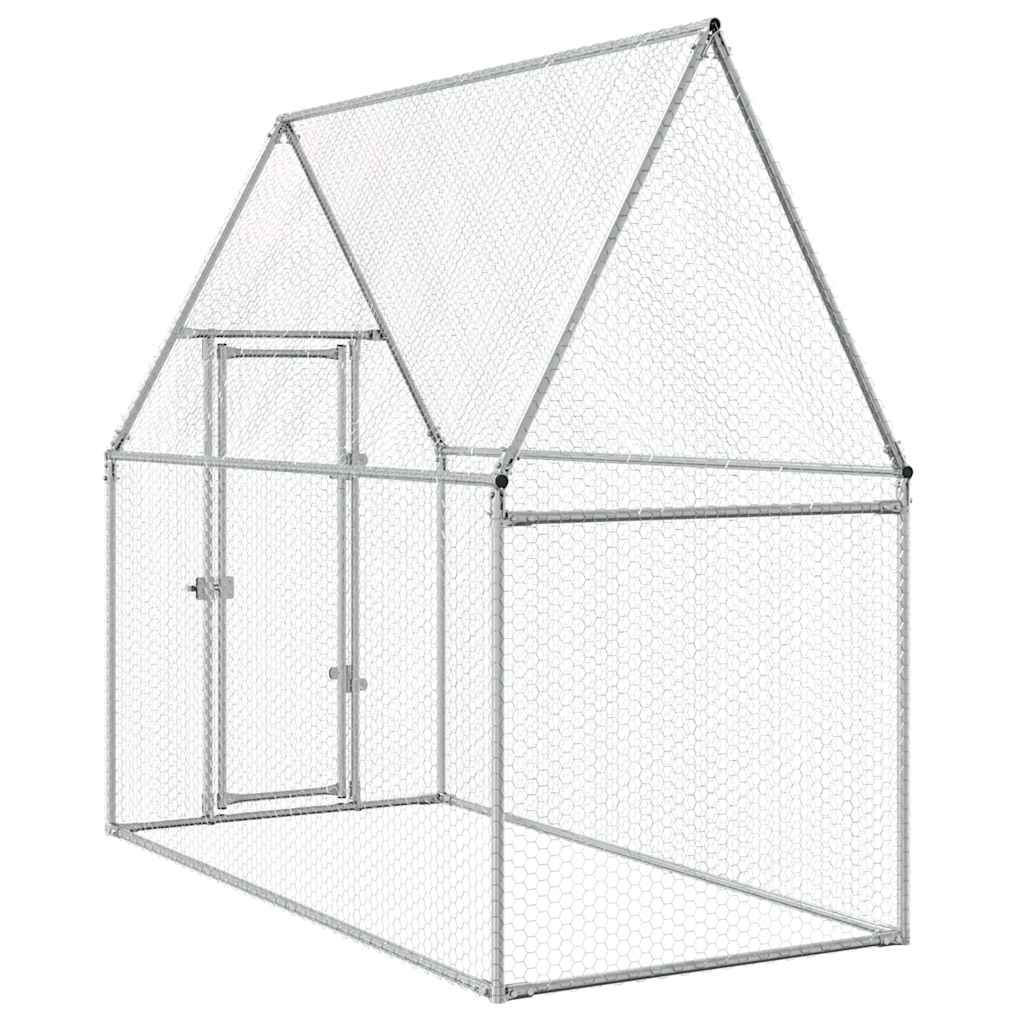 Walk-In Chicken Cage Galvanised Steel 200x100cm | Simpledeals