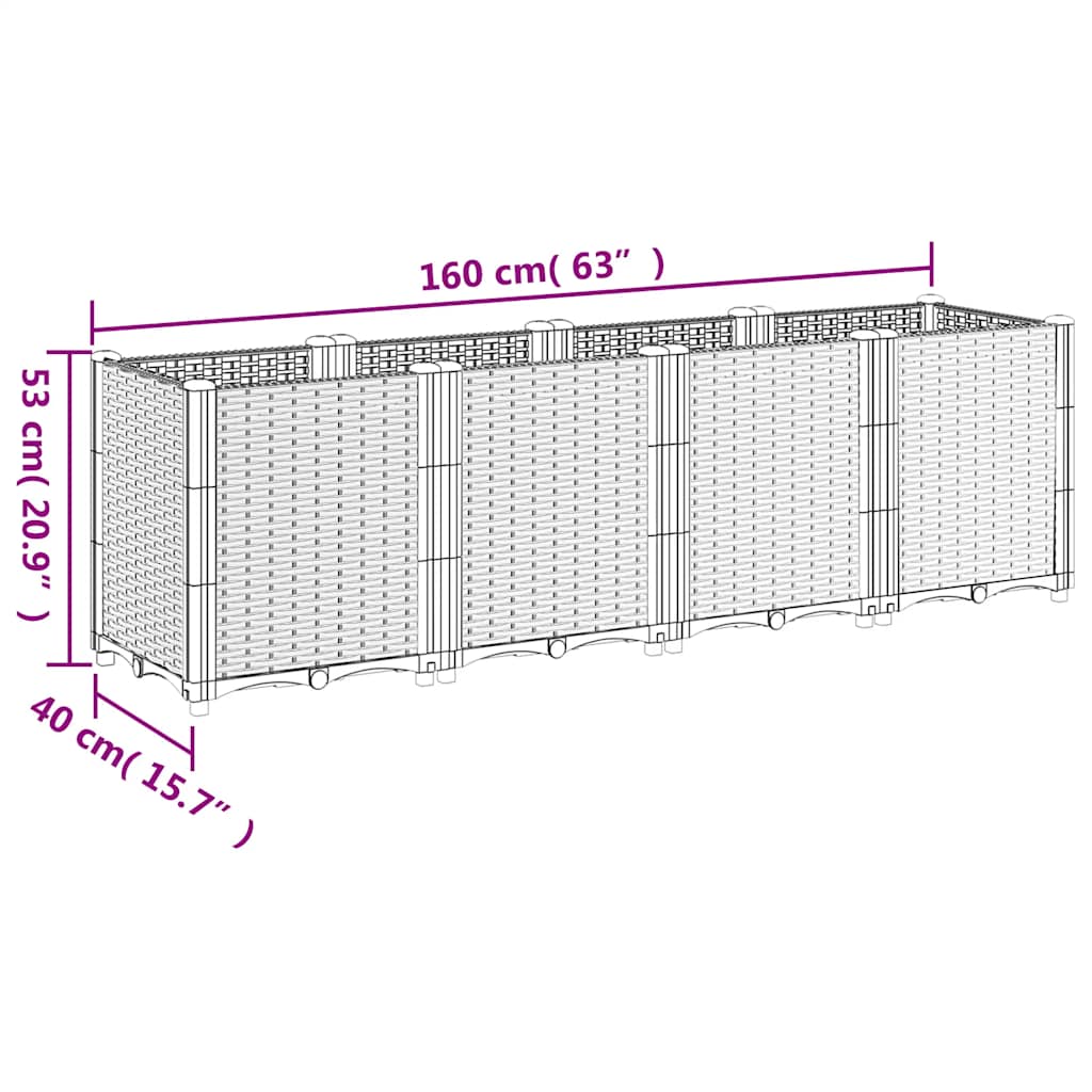 Garden Planter Grey PP