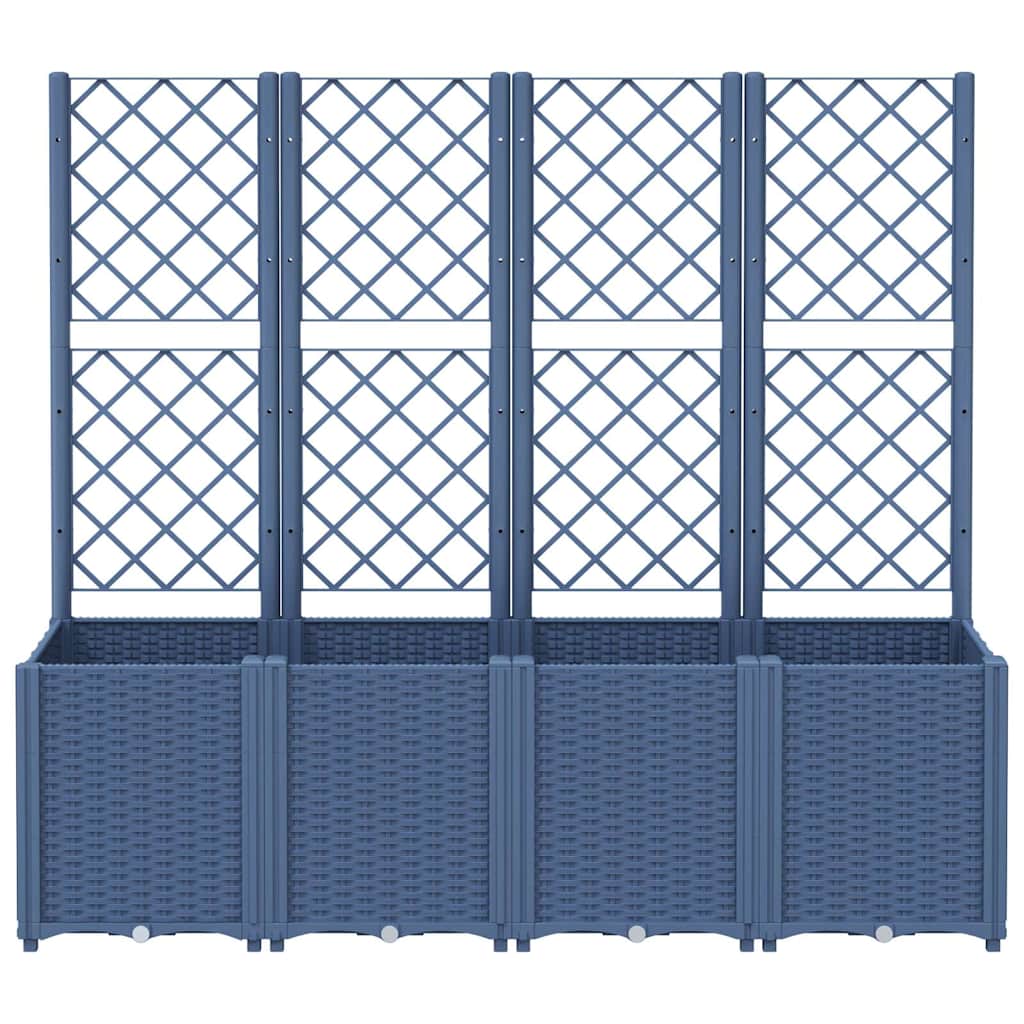 Garden Planter with Trellis - Grey