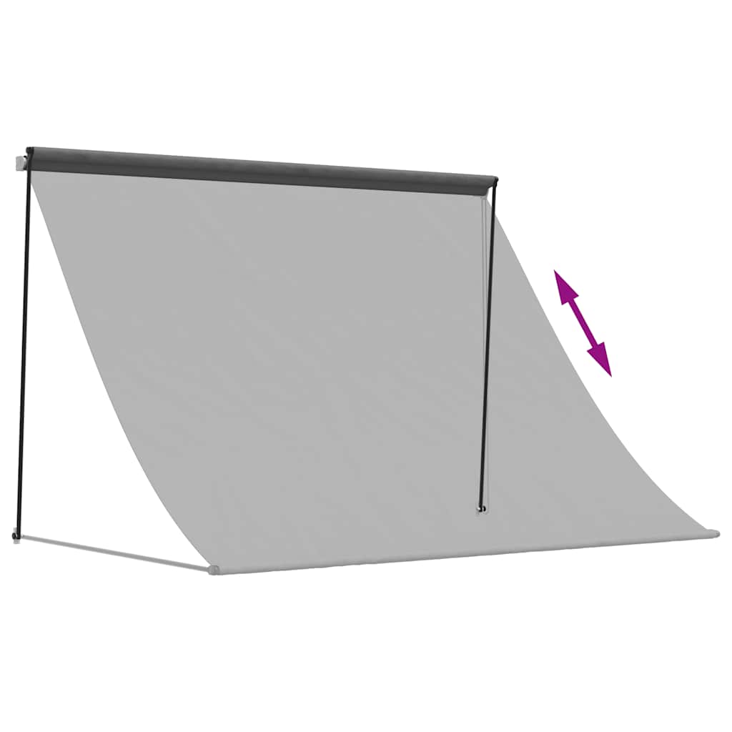 Retractable Awning Anthracite Fabric and Steel, Window & Door Awnings