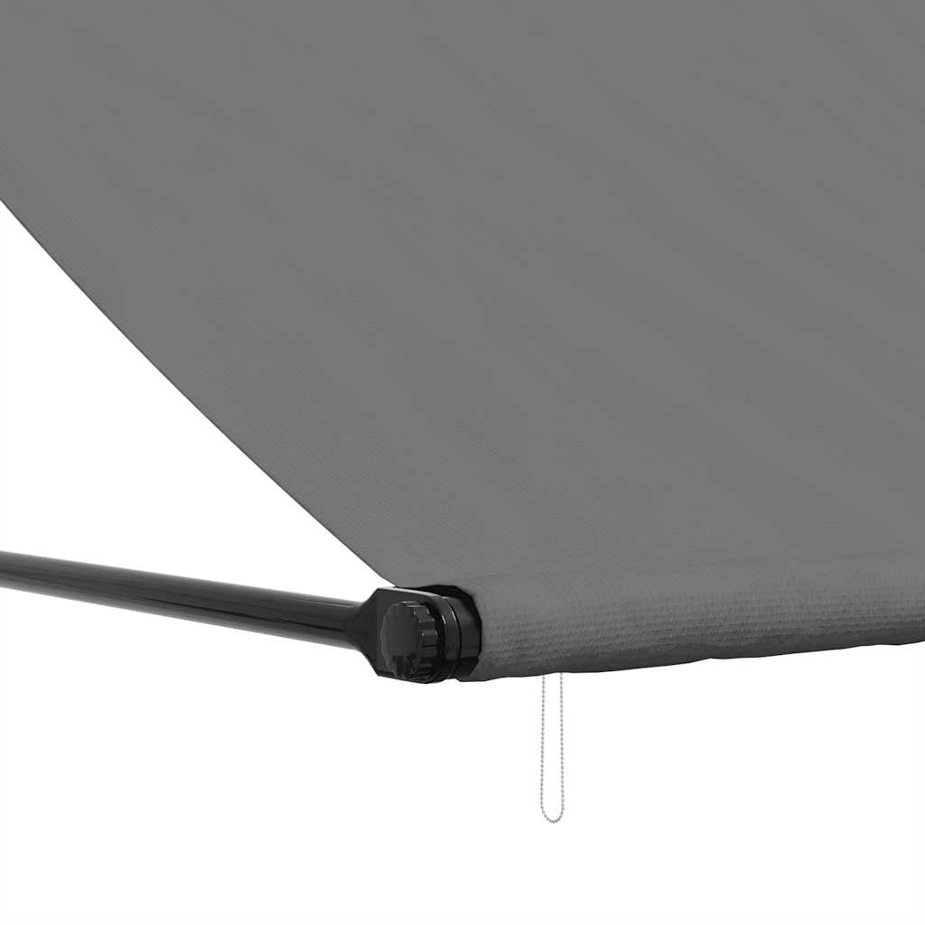 Retractable Awning Anthracite Fabric and Steel, Fabric finish