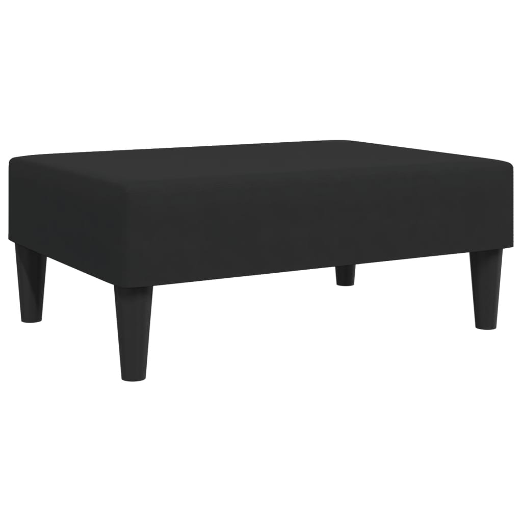 Black colour - Footstool Black Velvet