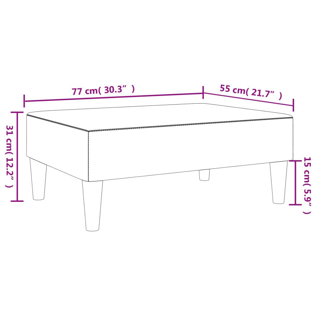 Footstool Black Velvet, Foot Rests