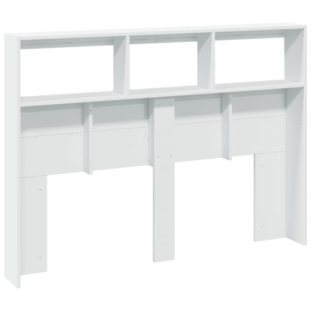 LED Headboard Cabinet 140cm White | Simpledeals