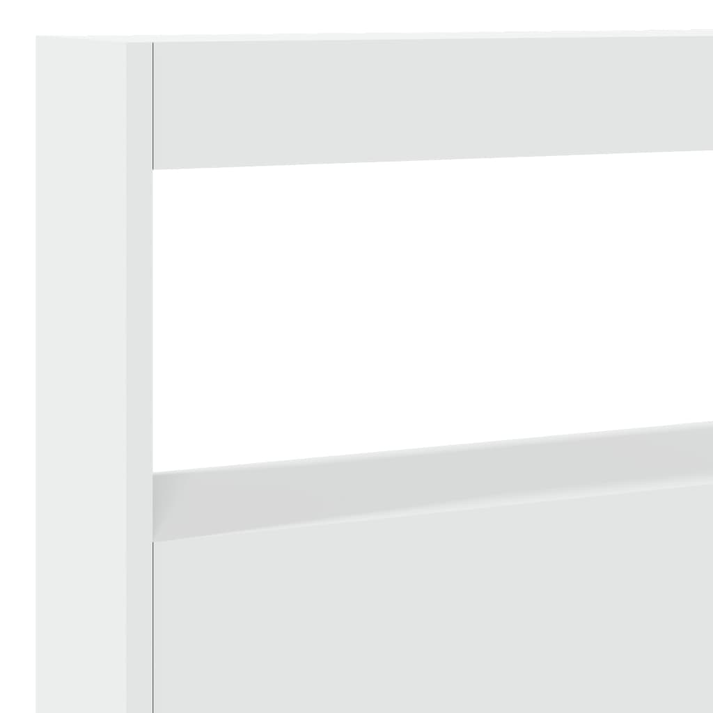 LED Headboard Cabinet 140cm White | Simpledeals
