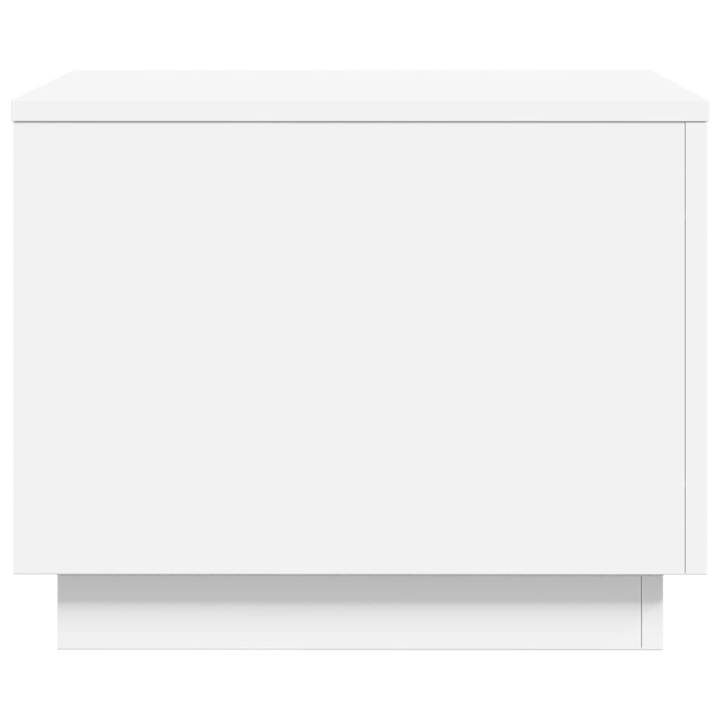 Coffee Table with LED Lights White with Accent Coffee Tables