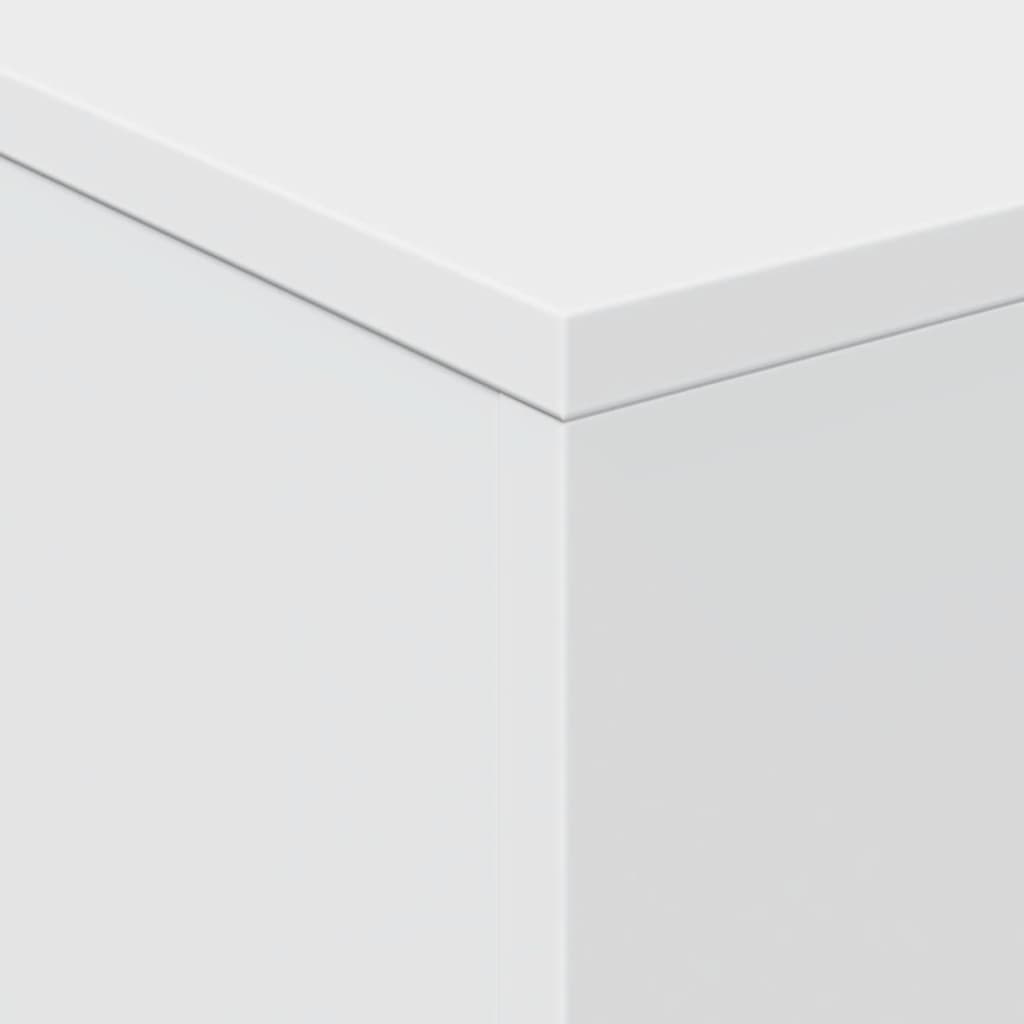 Coffee Table with LED Lights White - White colour