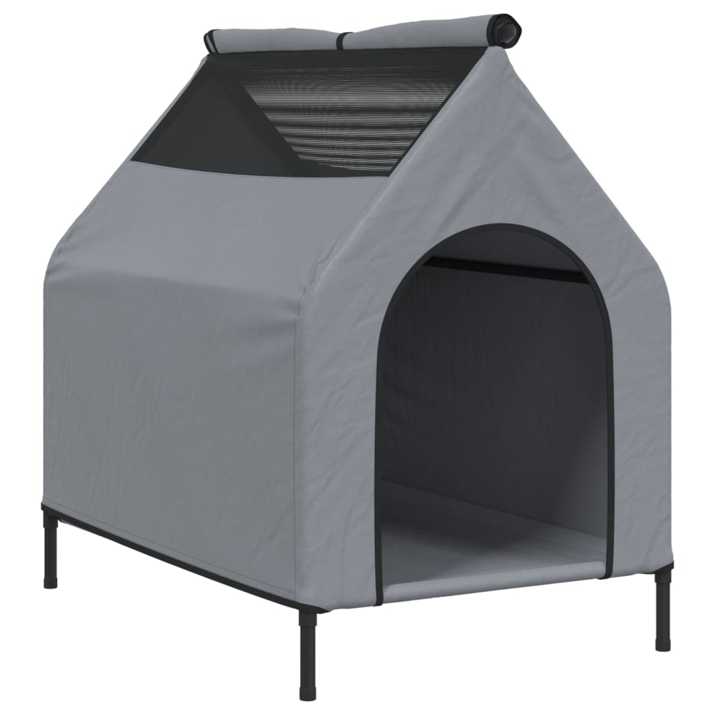 Dog House Anthracite Oxford Fabric and Steel, Fabric finish