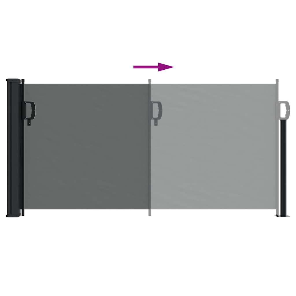 Retractable Side Awning 100x500cm Anthracite | Simpledeals