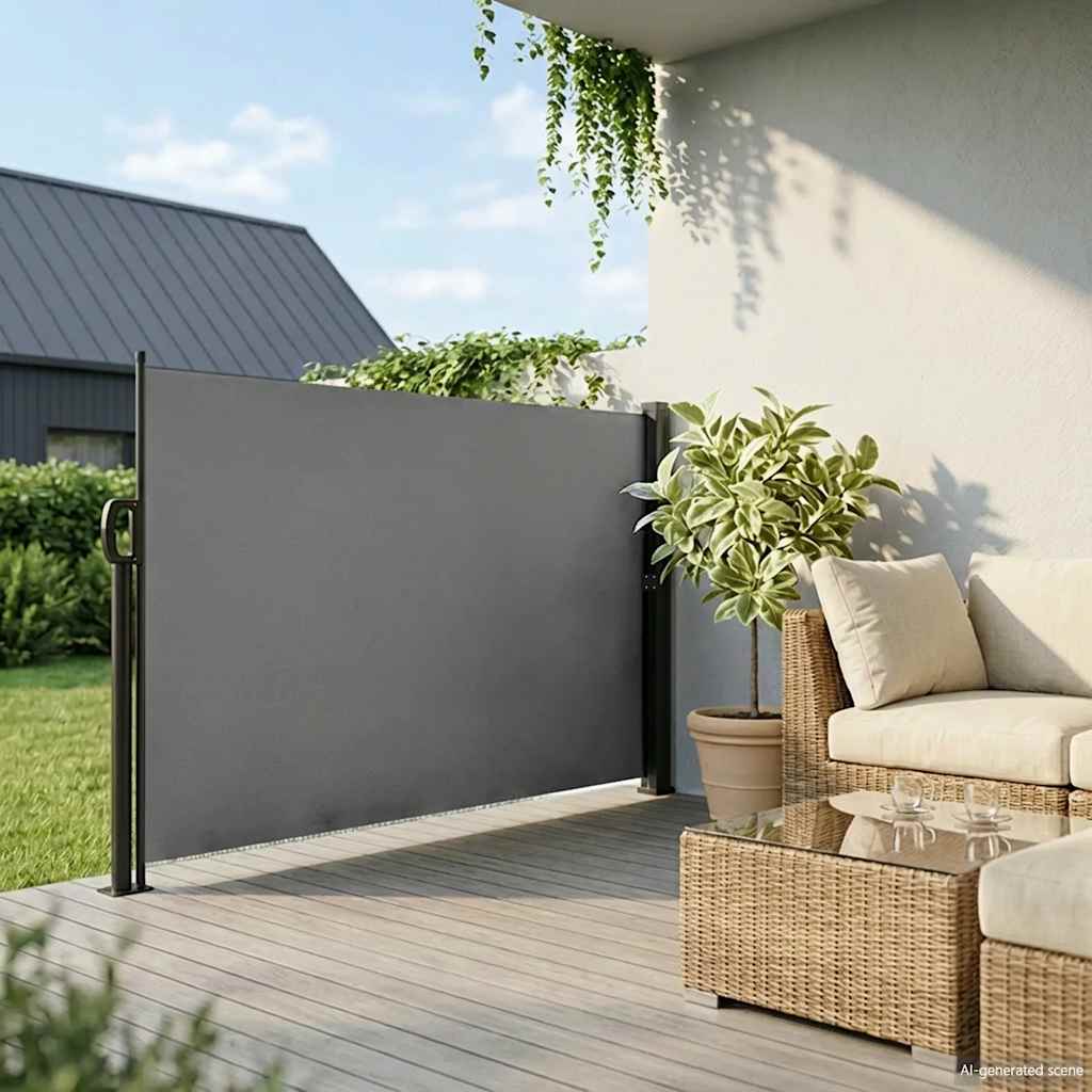 Retractable Side Awning 160x500cm Anthracite | Simpledeals