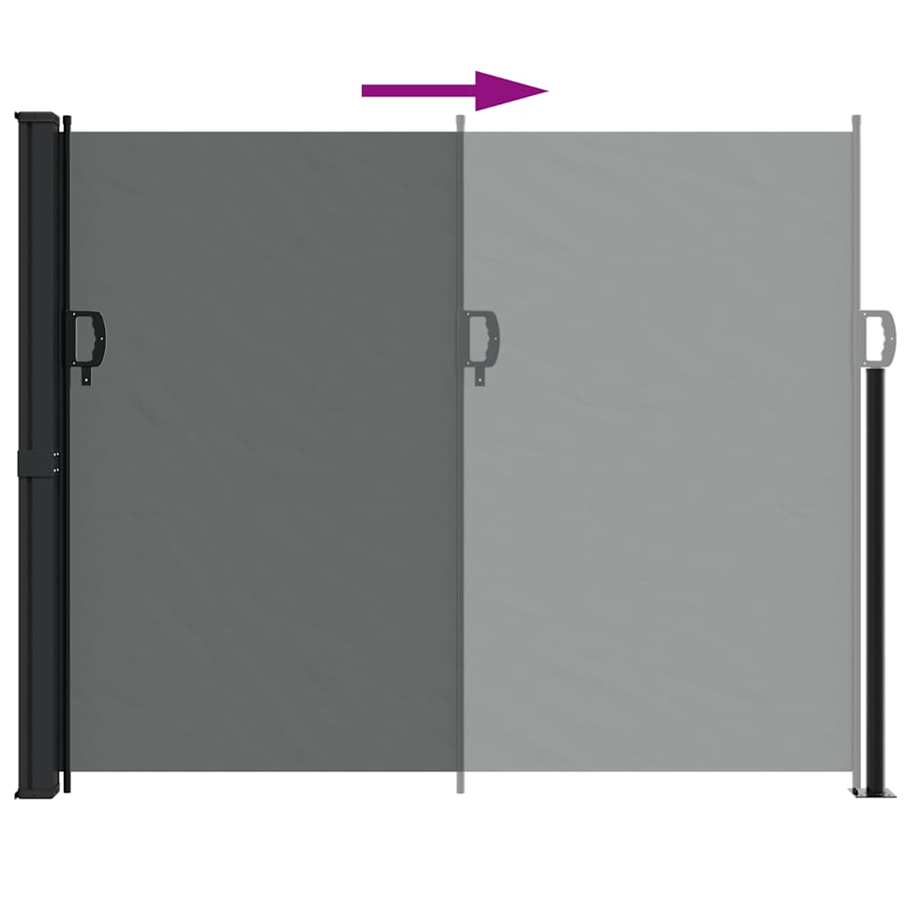 Retractable Side Awning 160x500cm Anthracite | Simpledeals