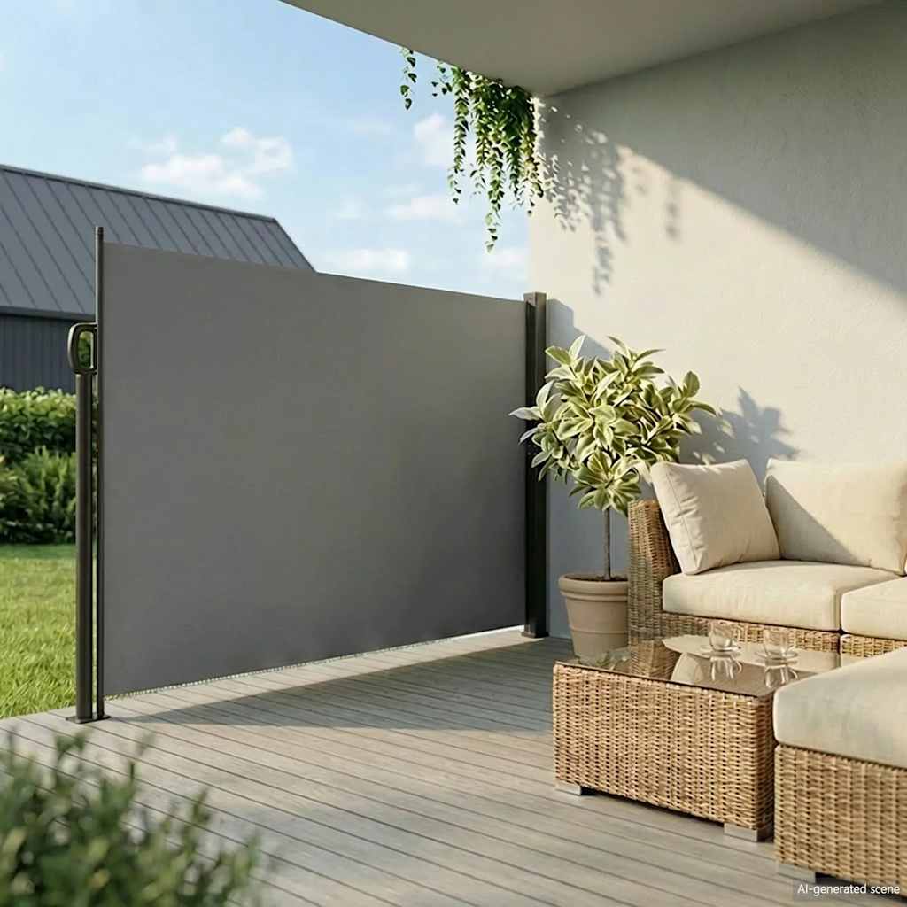 Retractable Side Awning 220x500cm Anthracite | Simpledeals