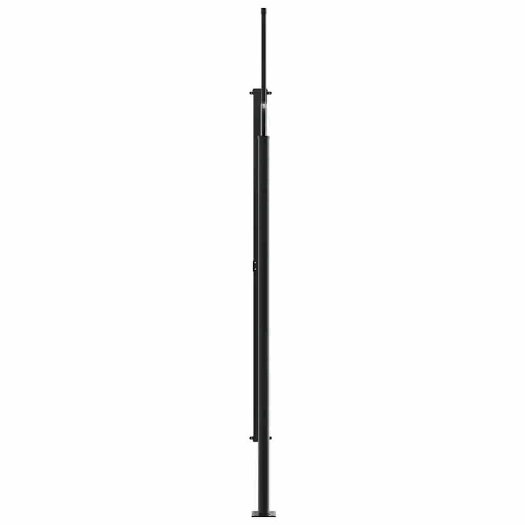 Retractable Side Awning 200x600cm Black | Simpledeals