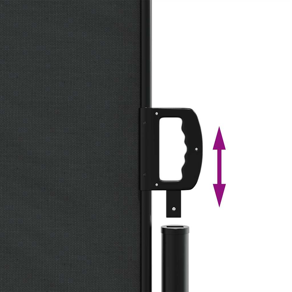 Retractable Side Awning 200x600cm Black | Simpledeals