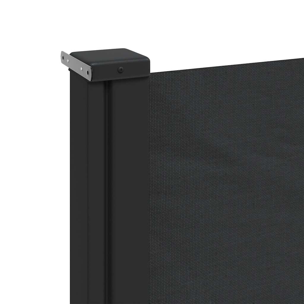 Retractable Side Awning 200x600cm Black | Simpledeals