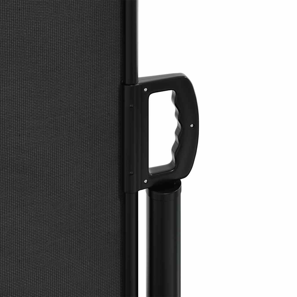 Retractable Side Awning 200x600cm Black | Simpledeals