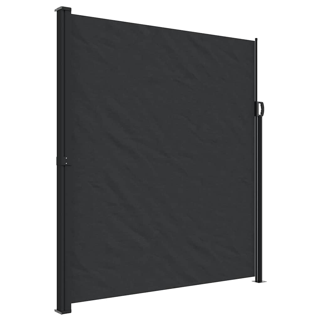 Retractable Side Awning 220x600cm Black | Simpledeals