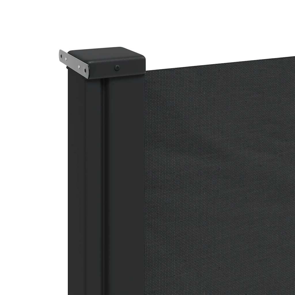 Retractable Side Awning 220x600cm Black | Simpledeals