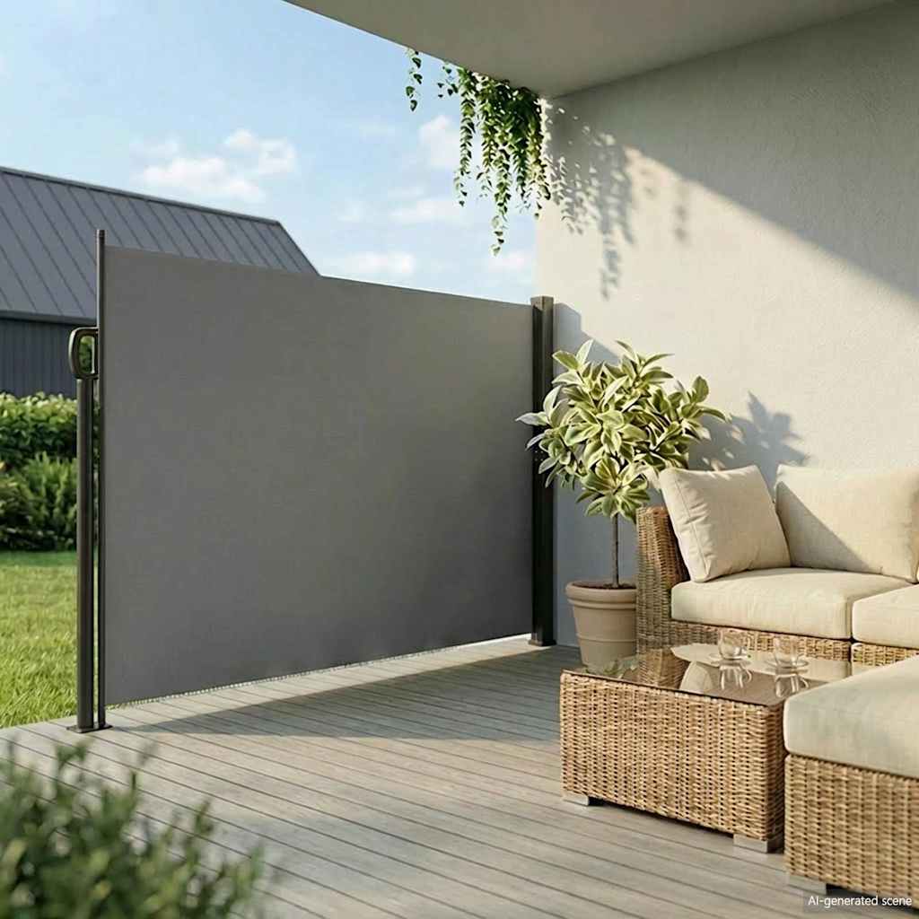 Retractable Side Awning 220x600cm Anthracite | Simpledeals