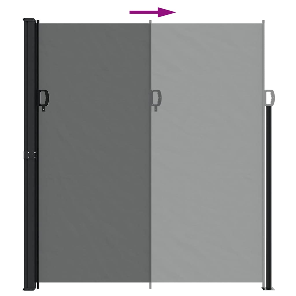 Retractable Side Awning 220x600cm Anthracite | Simpledeals